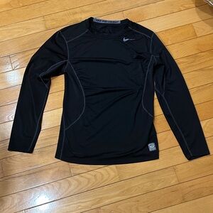 Nike Men's Black Pro Combat Dri-Fit Long Sleeve